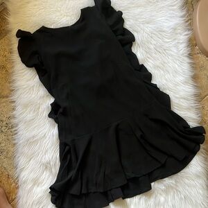 EUC Black Flowy Dress with Adjustable/Removable Belt Sz S